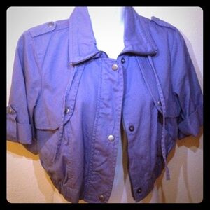 No trade crop jacket short sleeves lilac